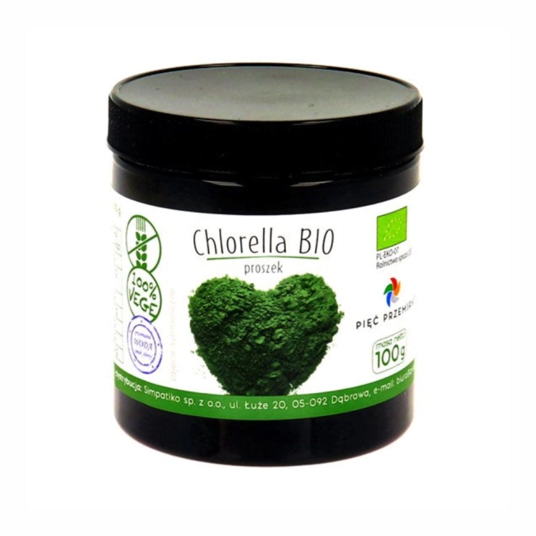 Chlorella proszek bezglutenowy BIO Pięć Przemian, 100 g