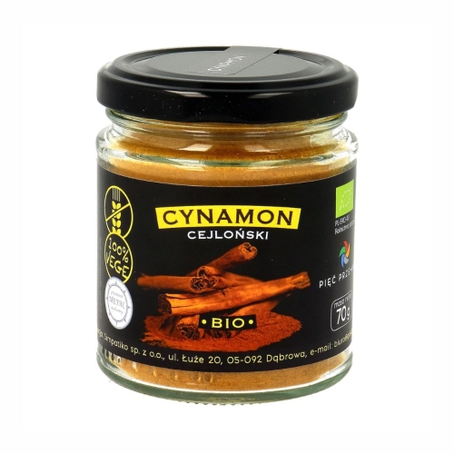 Cynamon cejloński bezglutenowy BIO Pięć Przemian, 75 g