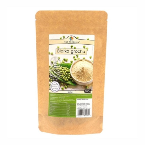 Białko grochu izolat bezglutenowe Pięć Przemian, 500 g