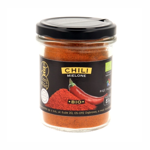 Chili mielone bezglutenowe BIO Pięć Przemian, 85 g.jpg