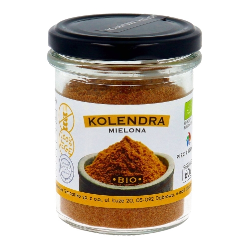 Kolendra mielona bezglutenowa BIO Pięć Przemian, 60 g