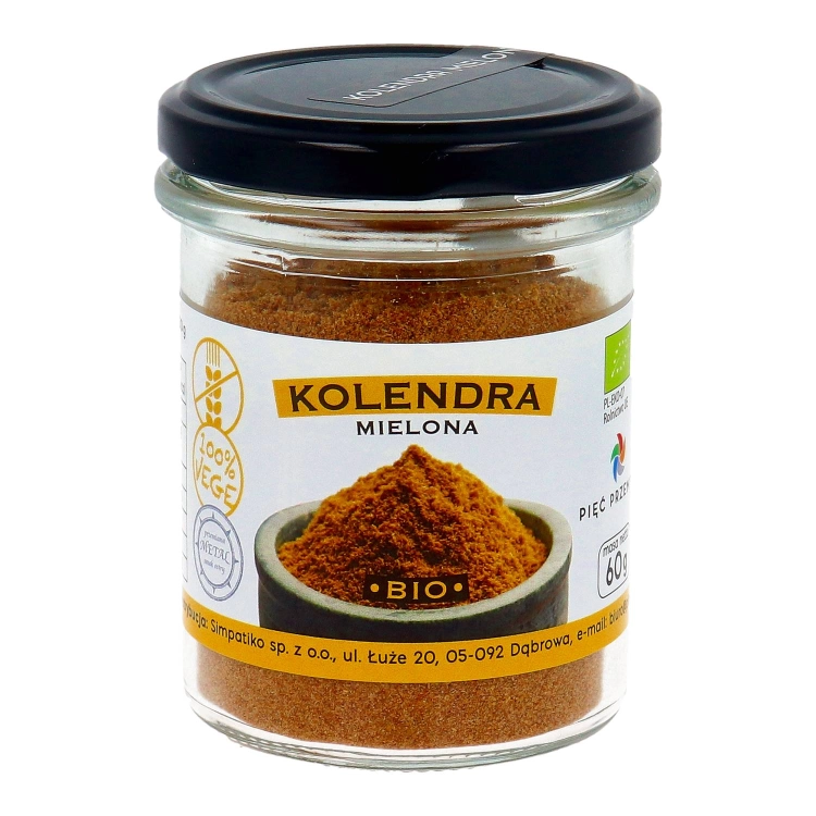 Kolendra mielona bezglutenowa BIO Pięć Przemian, 60 g